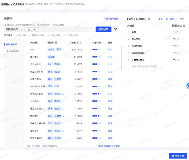 抖音广告自定义关键词添加模块 抖音广告自定义关键词添加模块