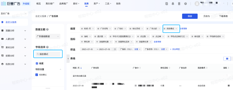 抖音广告投放数据