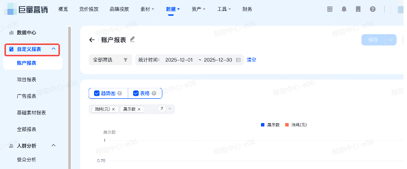 抖音广告【自定义报表】功能入口 抖音广告【自定义报表】功能入口