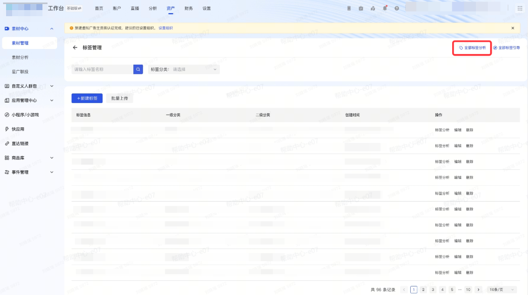 抖音广告全部标签分析 抖音广告全部标签分析