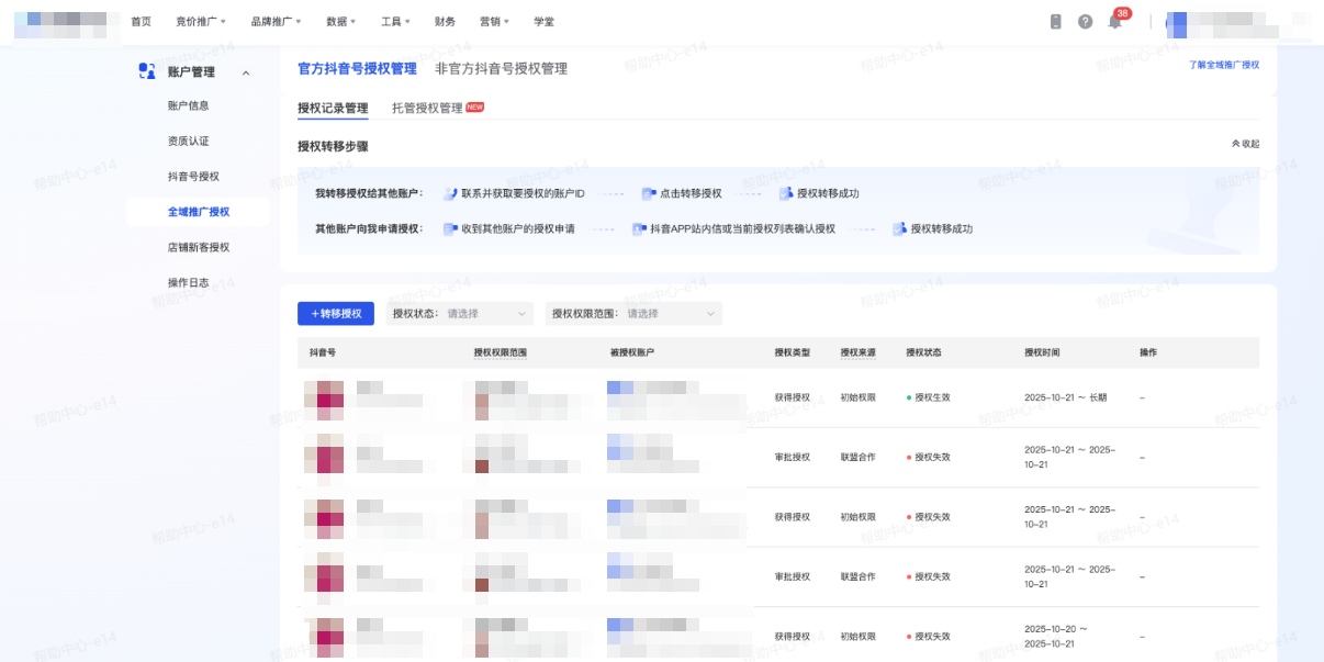 抖音广告全域推广授权 抖音广告全域推广授权